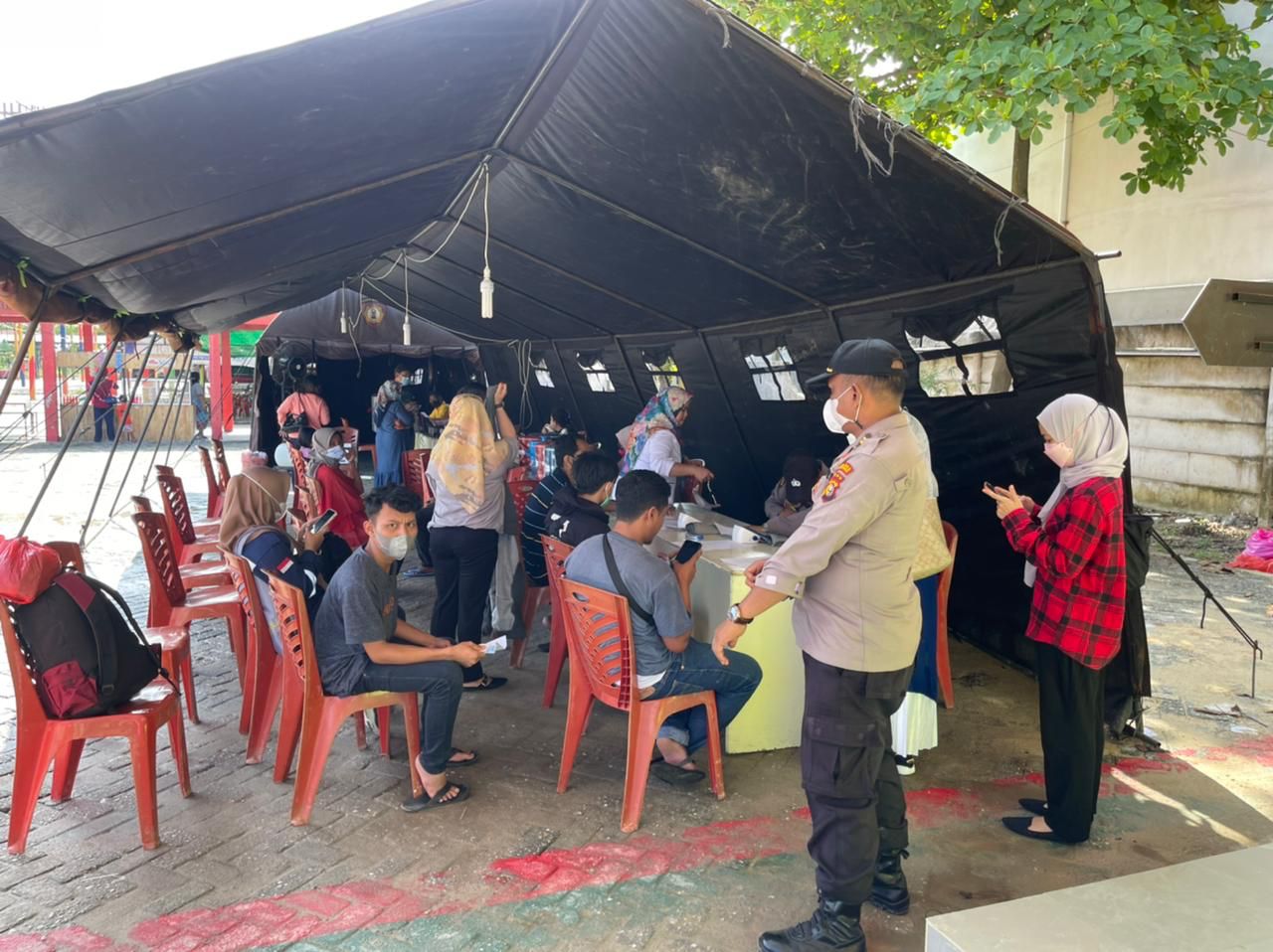 Kembali Berinovasi, Polres Pelalawan Sediakan Lapak Pangker Untuk Percepatan Vaksin, Ini Keunggulannya